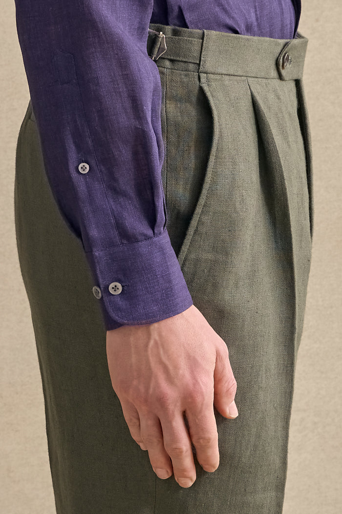 Dark Blue Two-Pocket Standard Fit Shirt