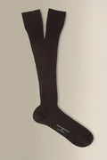 Dark Brown Long Cotton Socks