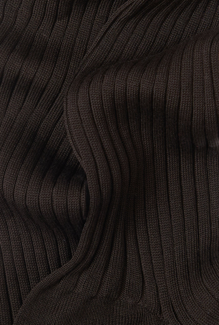 Dark Brown Long Cotton Socks