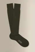 Dark Olive Long Lightweight Wool Socks
