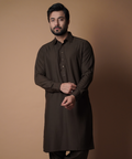 Deep Brown Shalwar Kameez - Traditional Men's Outfit