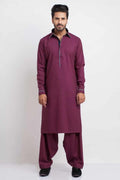 Deep Purple Cotton Blend Shalwar Kameez AI-SHKZ-00143