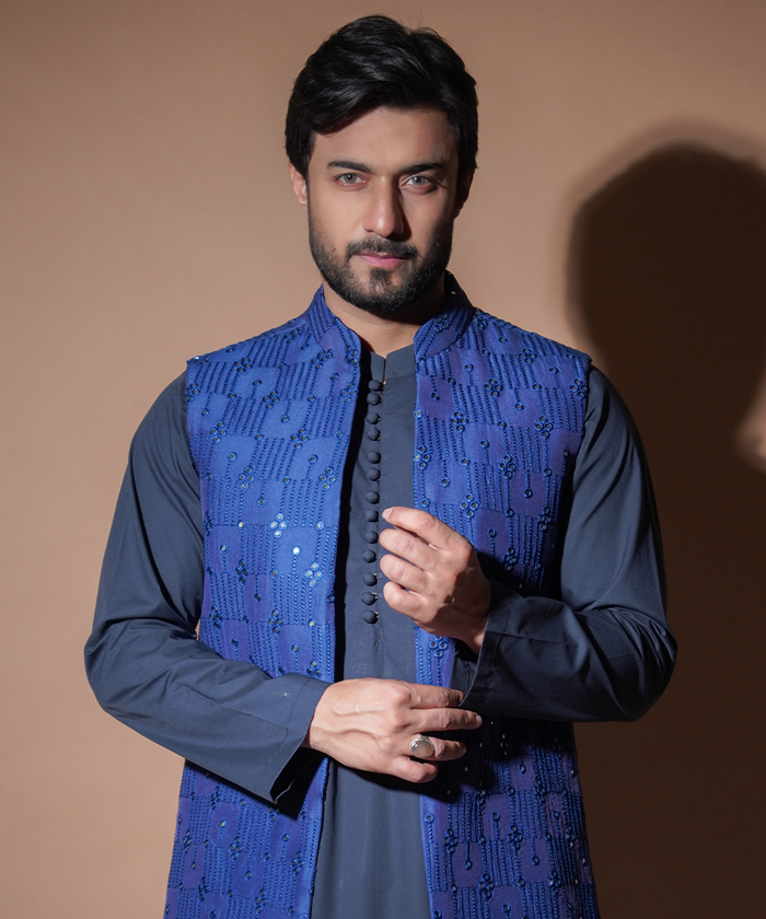 Dynamic 9mm - Ink Blue Waistcoat