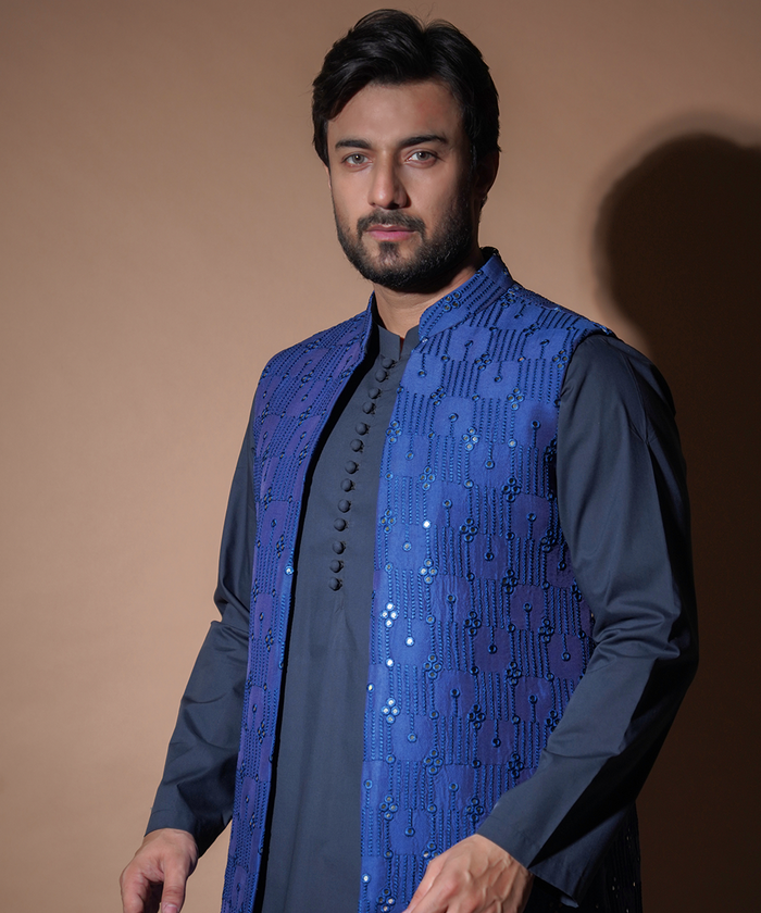 Dynamic 9mm - Ink Blue Waistcoat