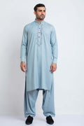 Elegant Blue Embroidered Shalwar Kameez
