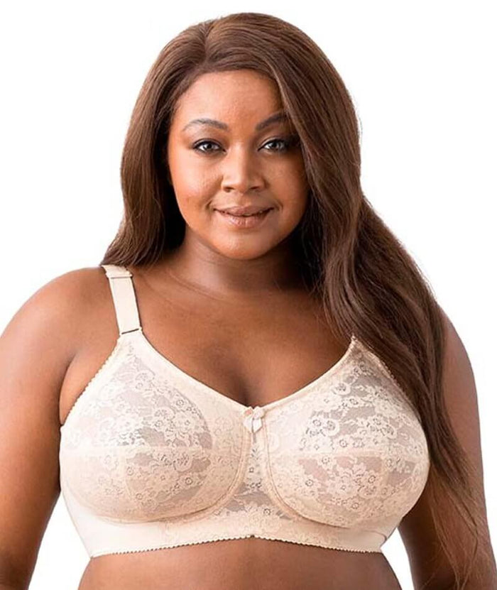 Elila Embroidered Lace Non-Underwired Bra - Nude Bras 14D Nude