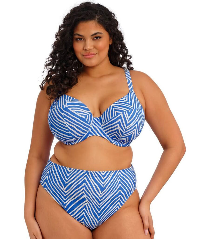 Elomi Swim Fiji Falls Underwired Plunge Bikini Top - Ocean