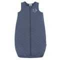 Embroidered Baby Boys Navy Heather Quilted Jersey Wearable Blanket sleepwear Gerber®