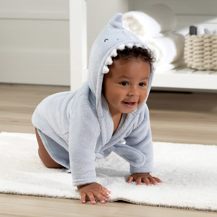 Baby Boys Blue Shark Robe