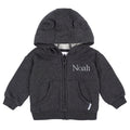 Embroidered Baby Neutral Charcoal Heather Zip Front Sweatshirt tops Gerber®