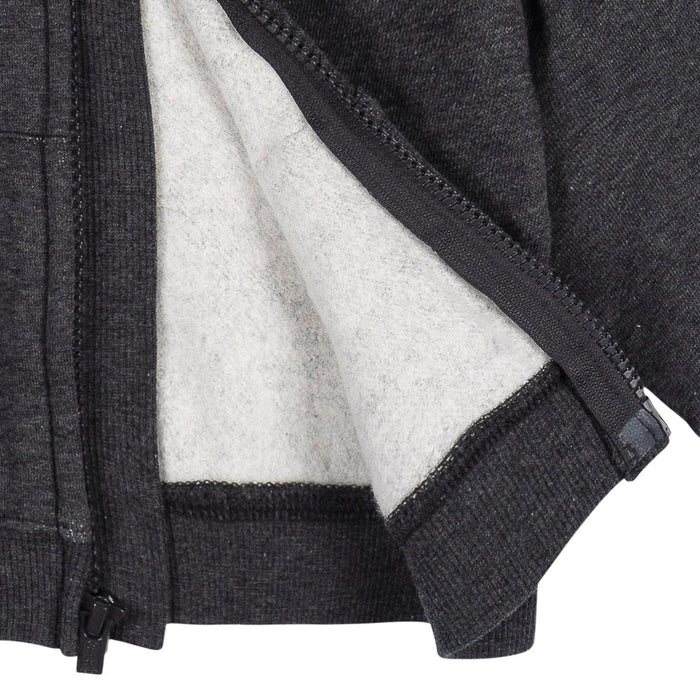 Baby Neutral Charcoal Heather Zip Front Sweatshirt Outerwear Gerber®