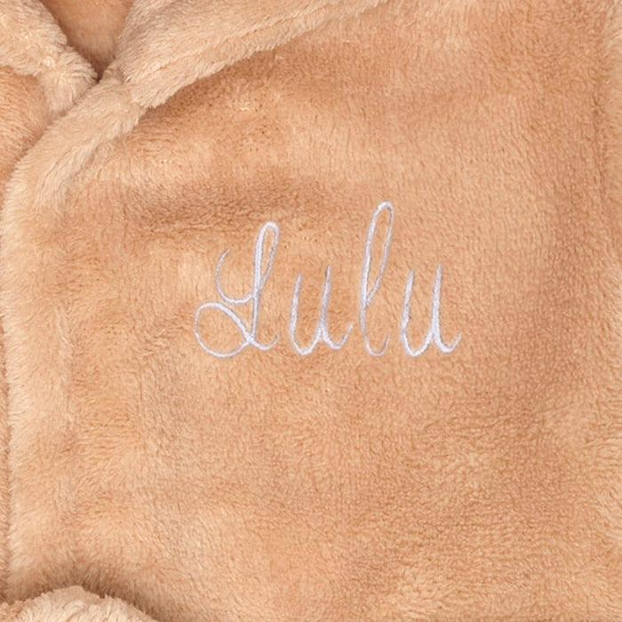 Embroidered Baby Neutral Lion Robe