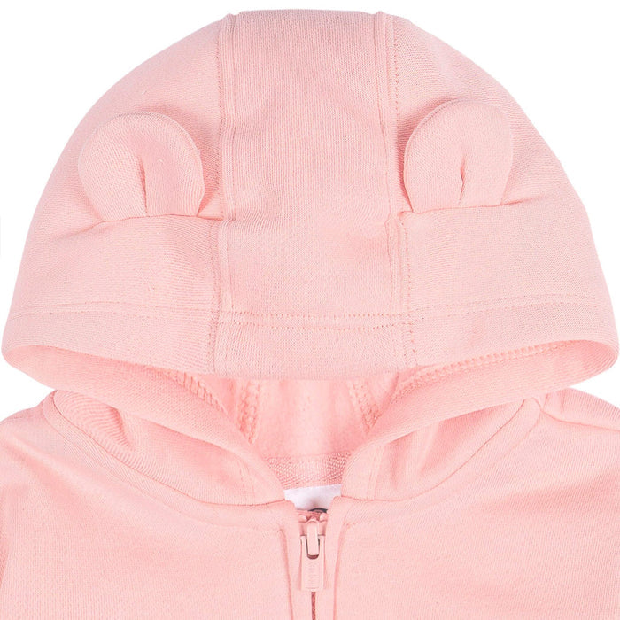 Baby Neutral Pink Zip Front Sweatshirt Outerwear Gerber®