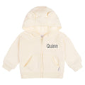 Embroidered Baby Neutral Soft Beige Zip Front Sweatshirt tops Gerber®