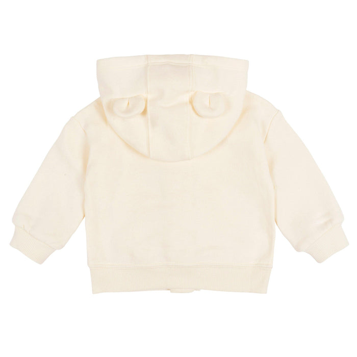Baby Neutral Soft Beige Zip Front Sweatshirt Outerwear Gerber®