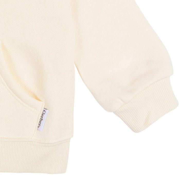 Baby Neutral Soft Beige Zip Front Sweatshirt Outerwear Gerber®