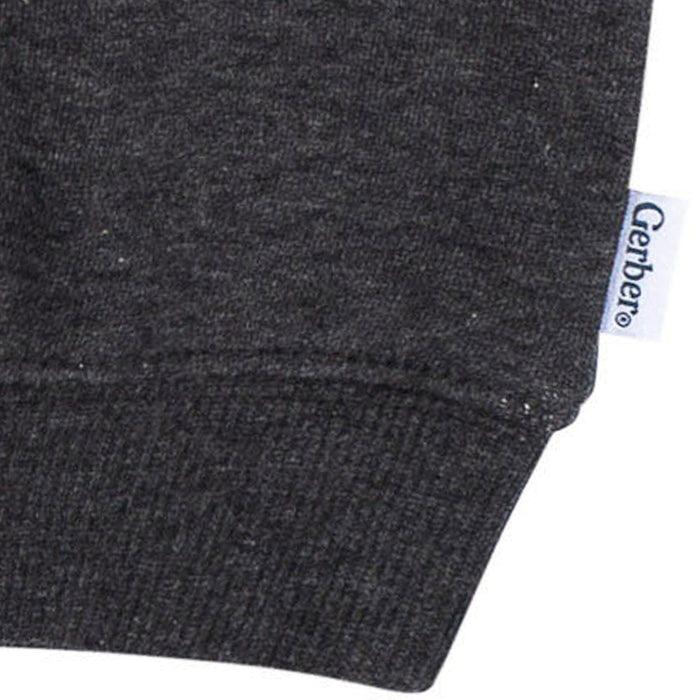 Baby & Toddler Neutral Charcoal Heather Pullover Hooded Sweatshirt tops Gerber®