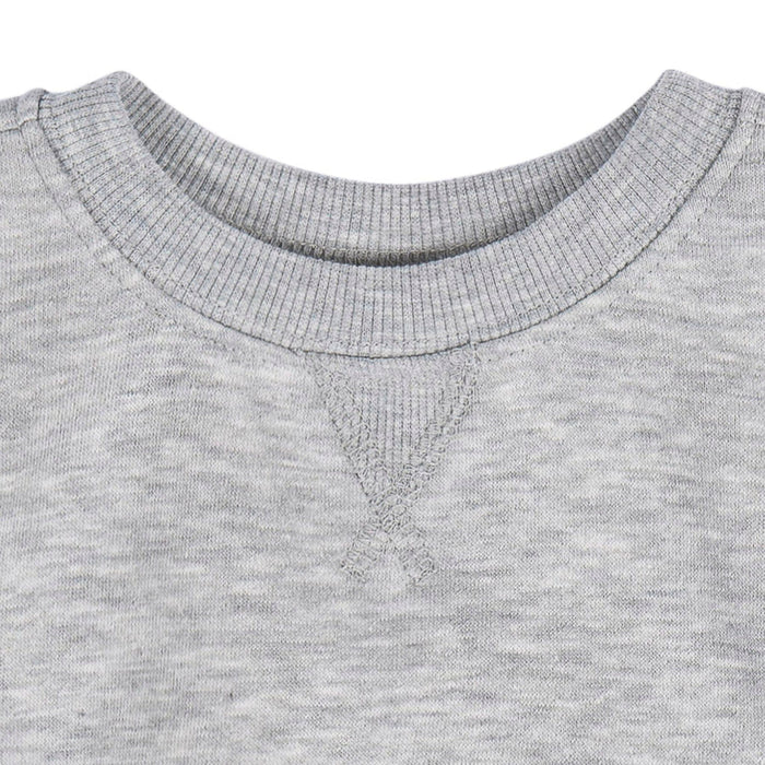 Baby & Toddler Neutral Gray Heather Crewneck Sweatshirt Outerwear Gerber®
