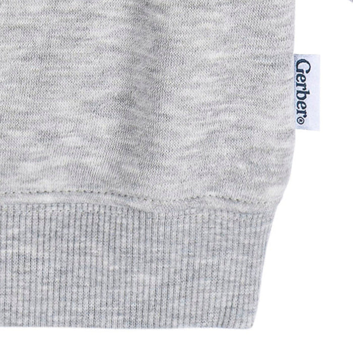 Baby & Toddler Neutral Gray Heather Crewneck Sweatshirt Outerwear Gerber®
