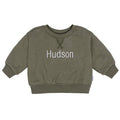 Embroidered Baby & Toddler Neutral Moss Green Crewneck Sweatshirt tops Gerber®
