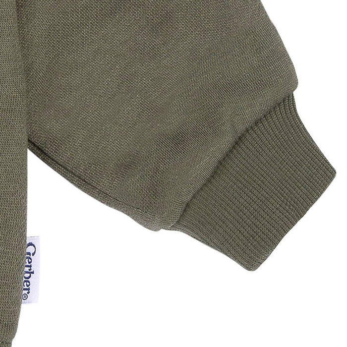 Baby & Toddler Neutral Moss Green Crewneck Sweatshirt Outerwear Gerber®