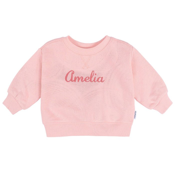 Embroidered Baby & Toddler Neutral Pink Crewneck Sweatshirt tops Gerber®