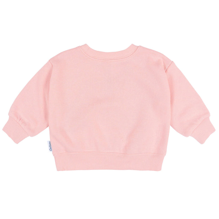 Baby & Toddler Neutral Pink Crewneck Sweatshirt Outerwear Gerber®