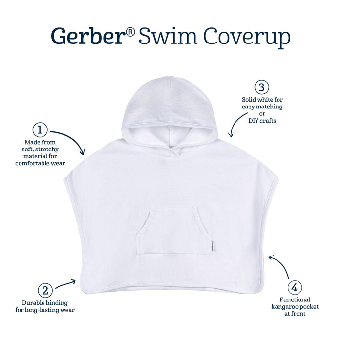 Baby Neutral White Swim Coverup swimwear Gerber®