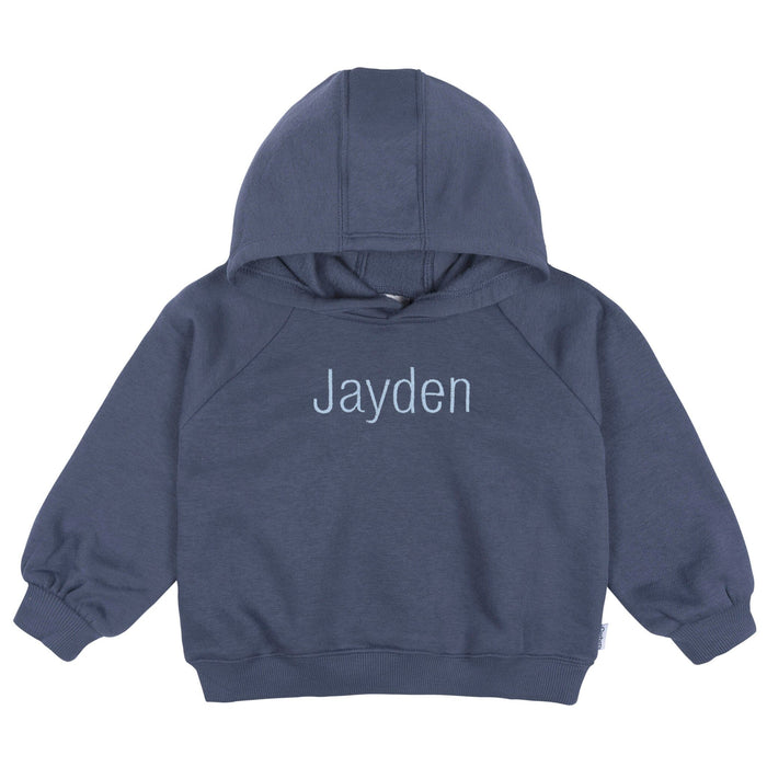Embroidered Infant & Toddler Neutral Navy Pullover Hooded Sweatshirt tops Gerber®