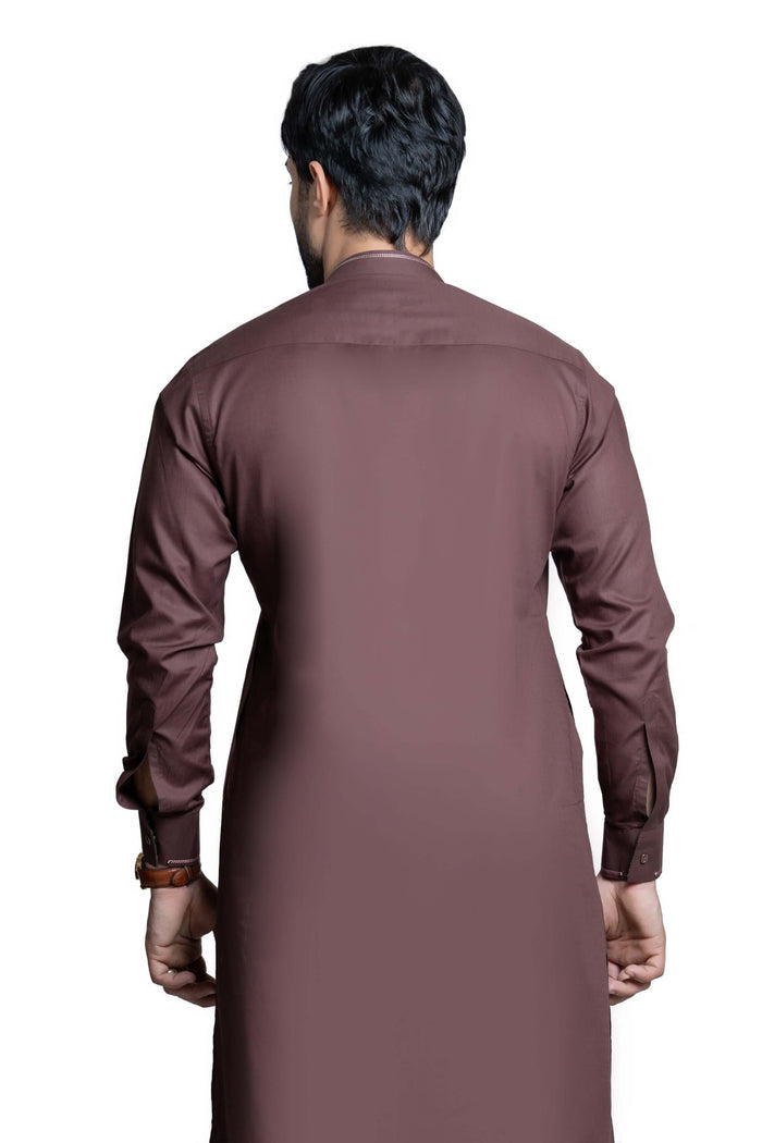 Fine Dark Brown Kurta and Pants