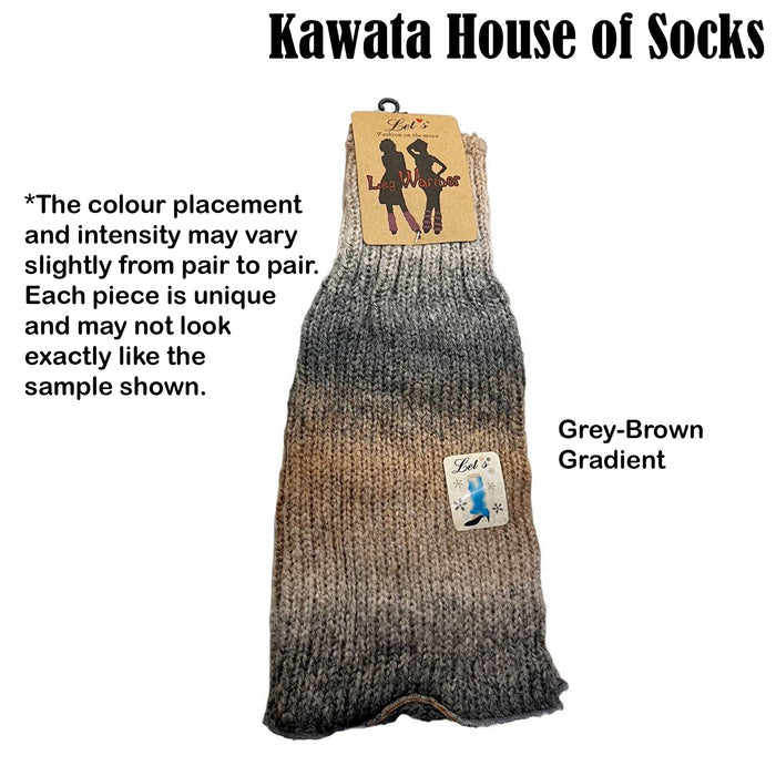 Flared Knitted Gradient Leg Warmers