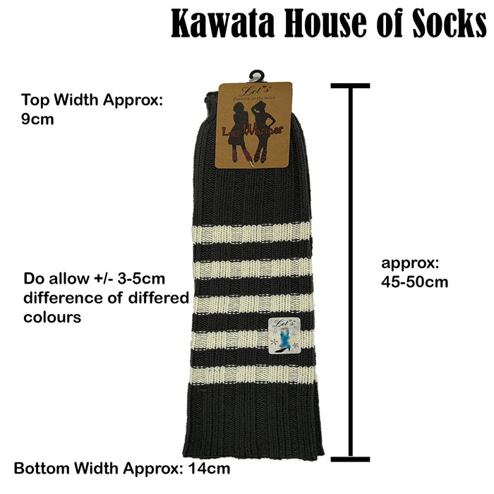 Flared Stripes Leg Warmers