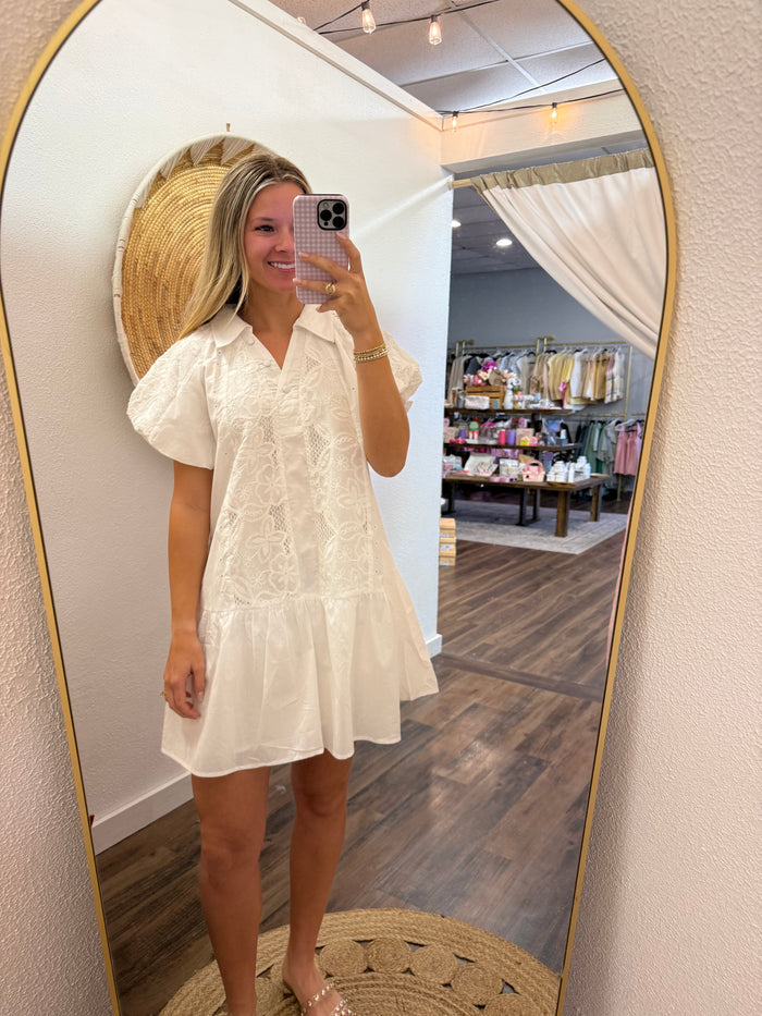 Floral Cut Out Mini Dress