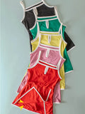 Front Slit Activewear Mini Dress w/ Inside Shorts