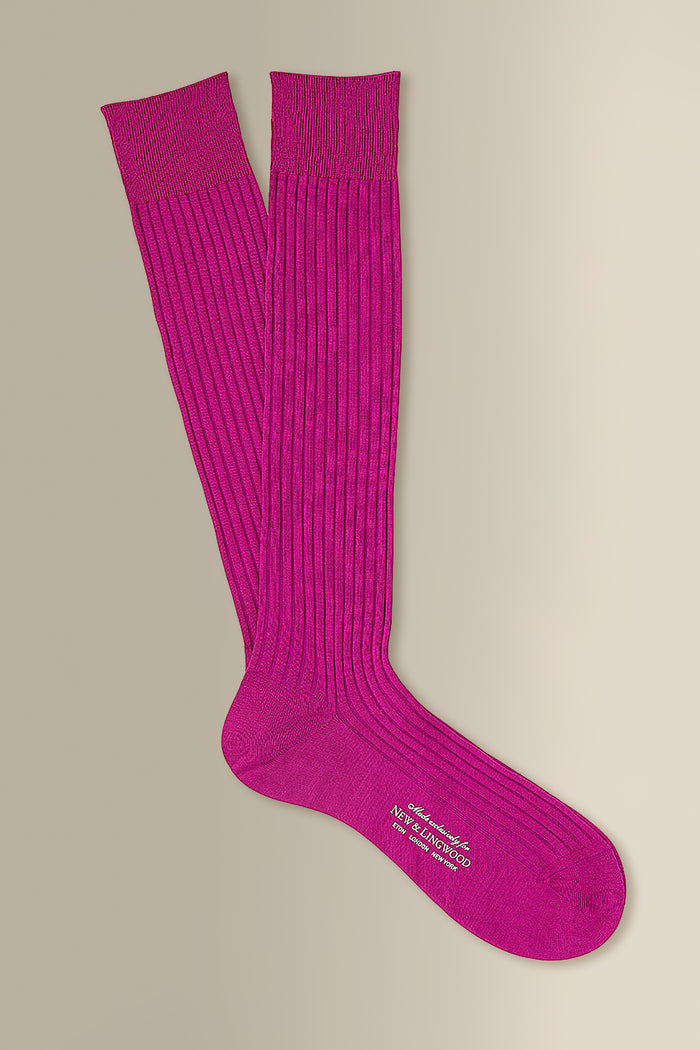 Fuchsia Long Cotton Socks