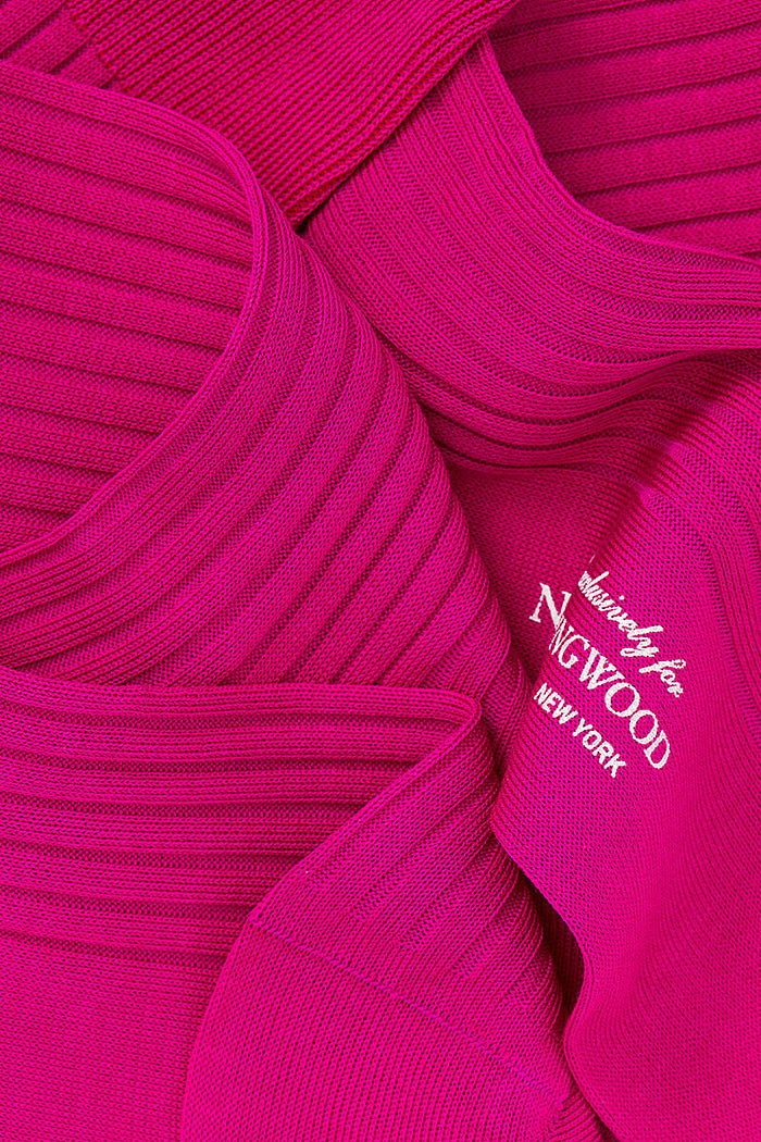 Fuchsia Long Cotton Socks