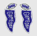 Game Day Beaded Flag Statement Earrings