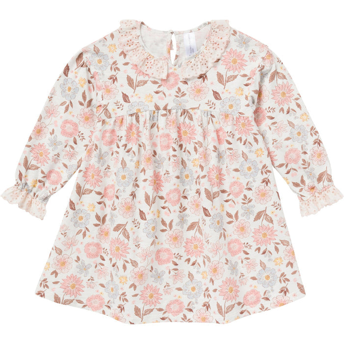 Baby Girls Fall Floral Neck Ruffle Dress Dresses Modern Moments™ by Gerber®