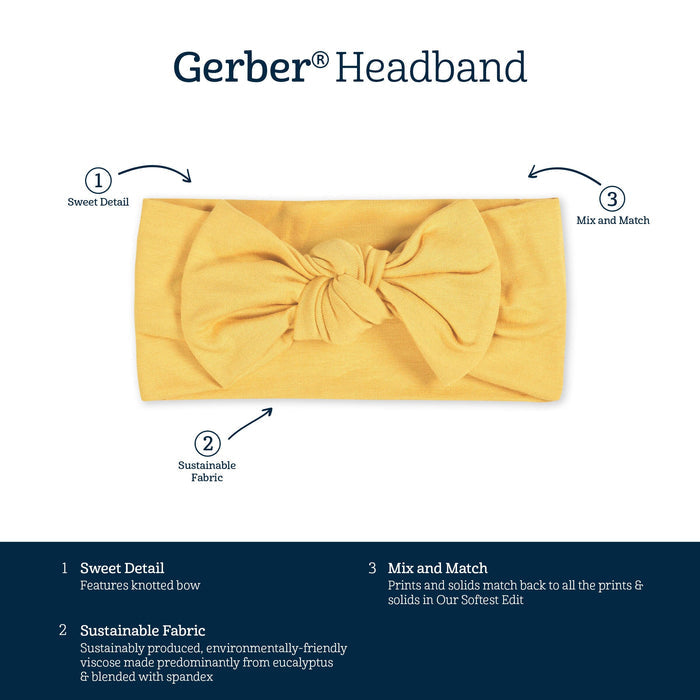 Girls Yolk Yellow Buttery-Soft Viscose Made from Eucalyptus Headband