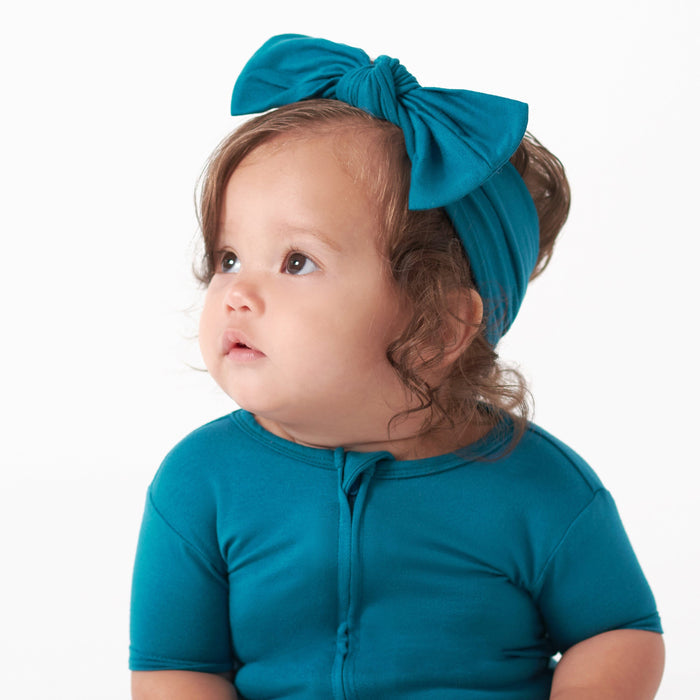 Girls Teal Buttery-Soft Viscose Made from Eucalyptus Headband