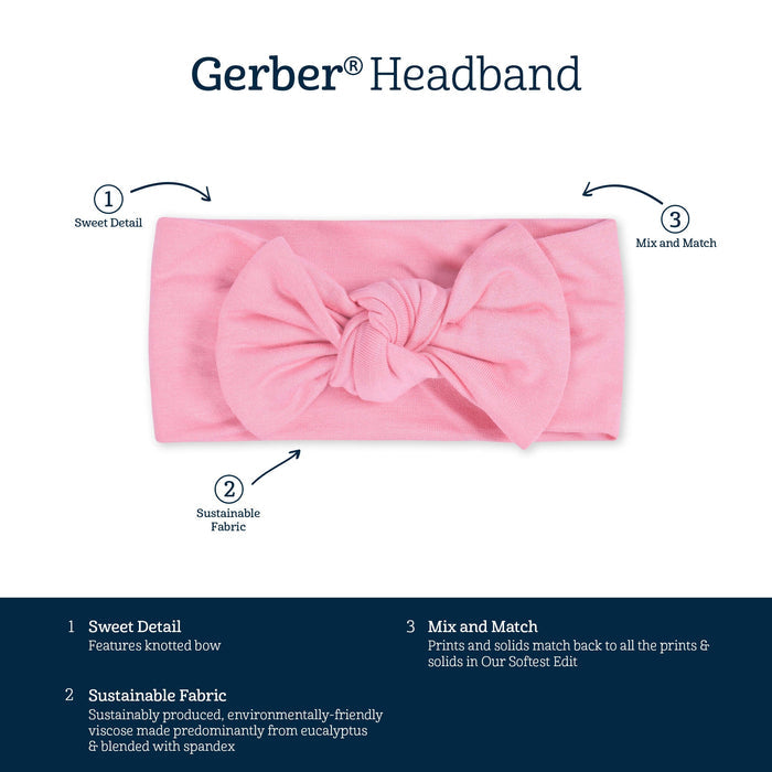 Girls Sea Pink Buttery-Soft Viscose Made from Eucalyptus Headband