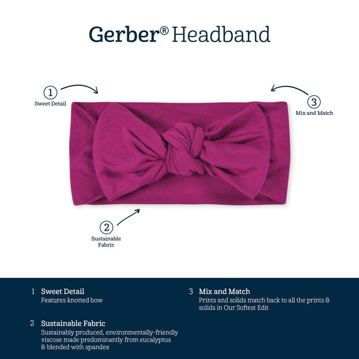 Girls Wine Buttery-Soft Viscose Made from Eucalyptus Headband