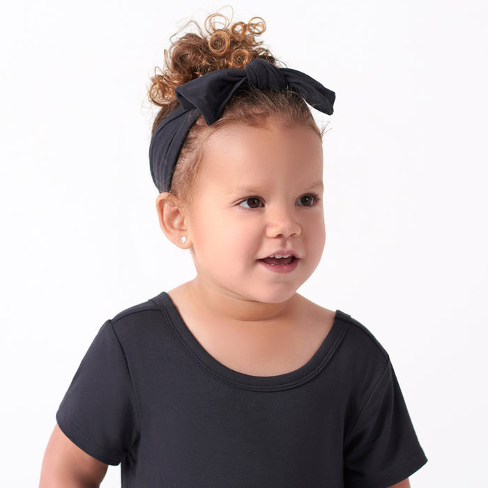 Girls Charcoal Buttery-Soft Viscose Made from Eucalyptus Headband