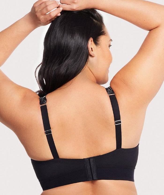 Bramour Lexington Lace Plunge Bralette - Black Bras
