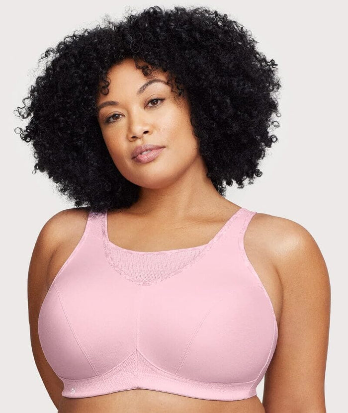 Glamorise No-Bounce Camisole Wire-Free Sports Bra - Parfait Pink Bras
