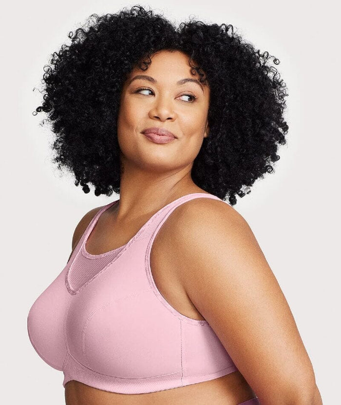 Glamorise No-Bounce Camisole Wire-Free Sports Bra - Parfait Pink Bras