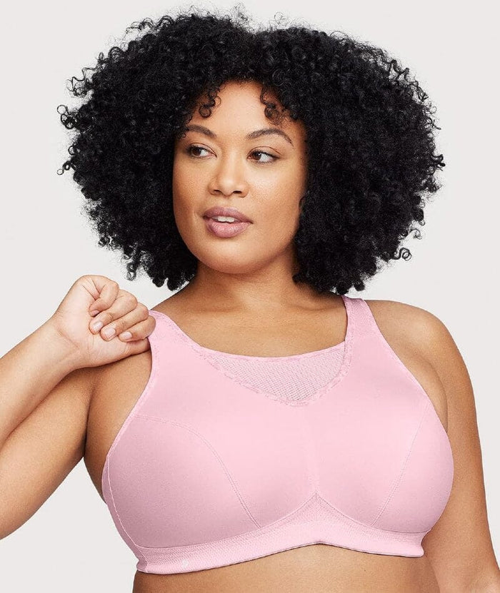 Glamorise No-Bounce Camisole Wire-Free Sports Bra - Parfait Pink Bras