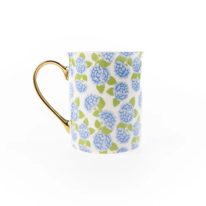 Gold Handle Mug | Hydrangea