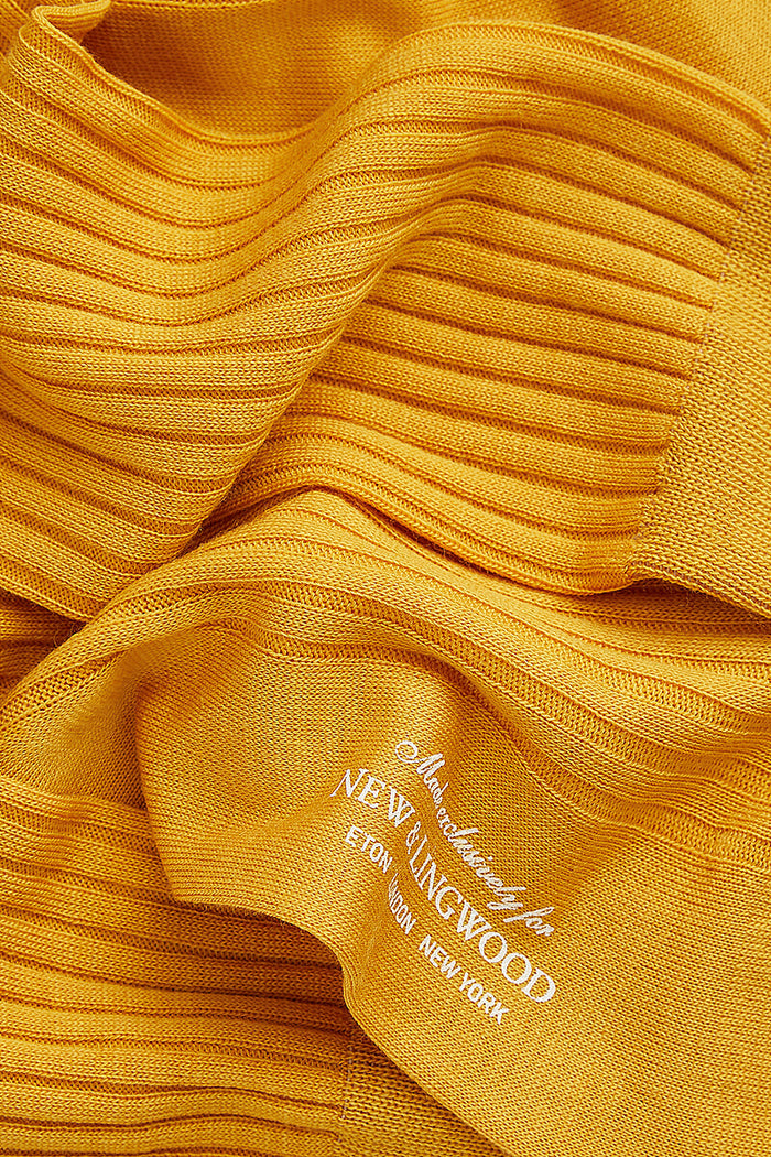 Gold Mid Calf Lightweight Wool Socks
