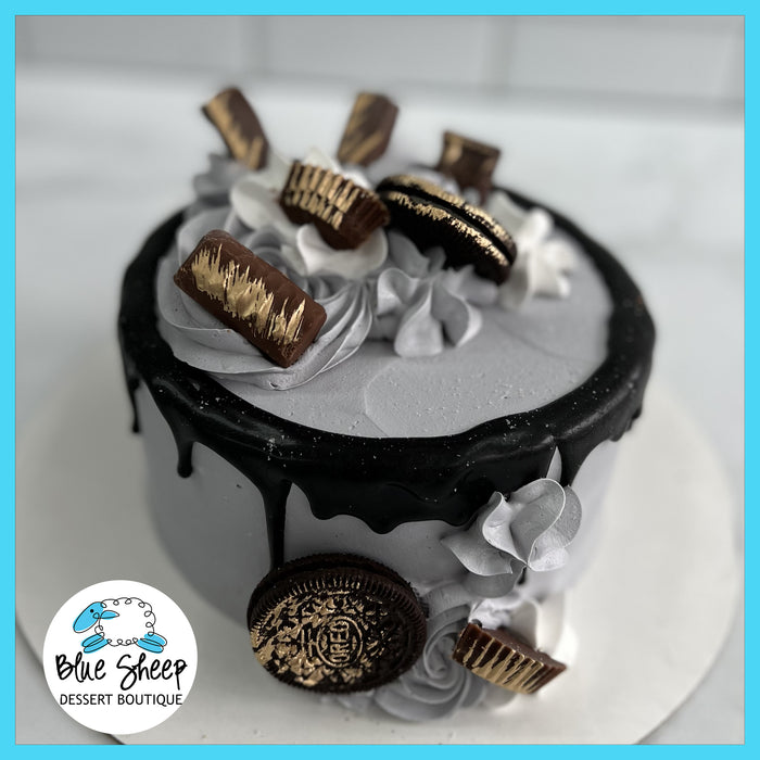 gorgeous in grey ice cream cake